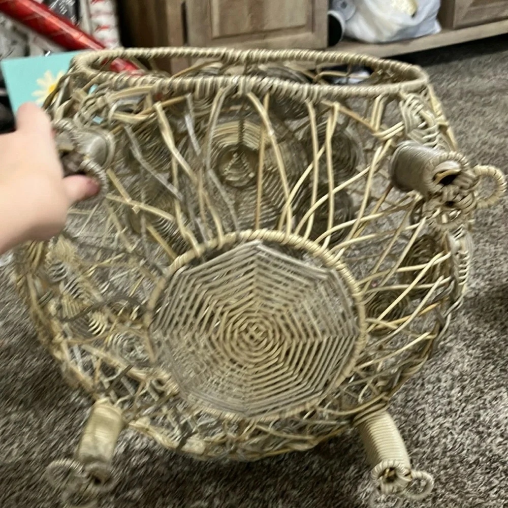 Cozy Beige Wicker Chair Cushion